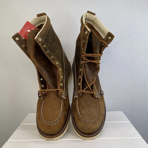 Thorogood Brown Leather Steel Toe Work Boots main image 4
